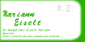 mariann eiselt business card